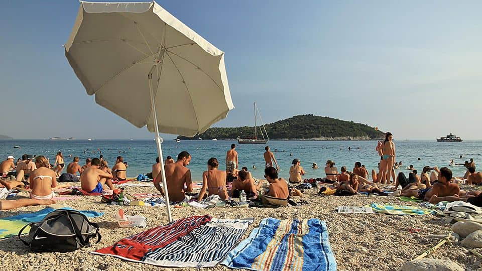 Banje beach in Dubrovnik