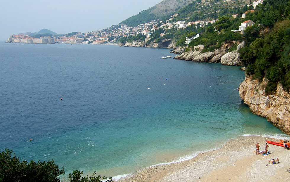 Panorama view of Sveti Jakov beach in Dubrovnik