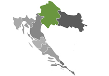 Zagreb and central Croatia region map