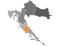 Šibenik Dalmatia region map