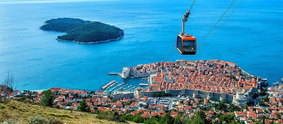 Cable Car Dubrovnik panorama view