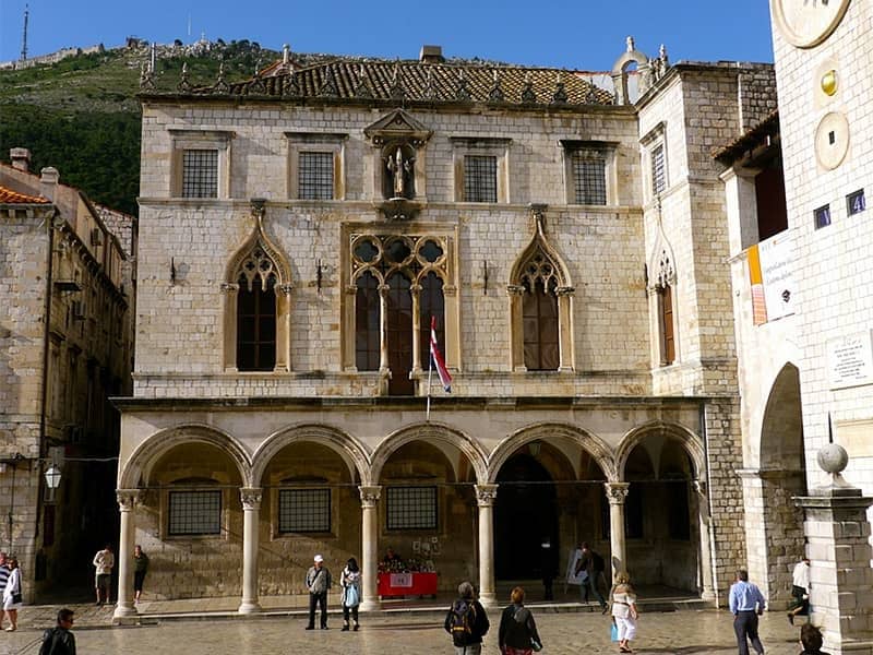 Sponza Palace at night