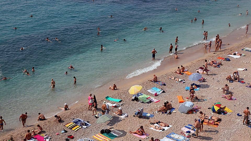 Banje beach in Dubrovnik