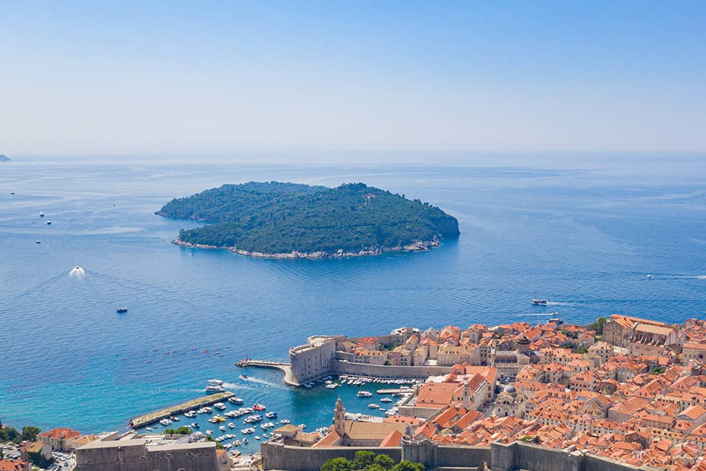 Old Town Dubrovnik and Lokrum island