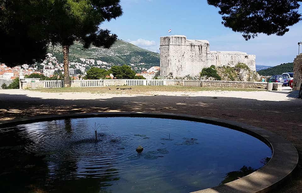 View of Fort Lovrijenac from Park Gradac in Dubrovnik