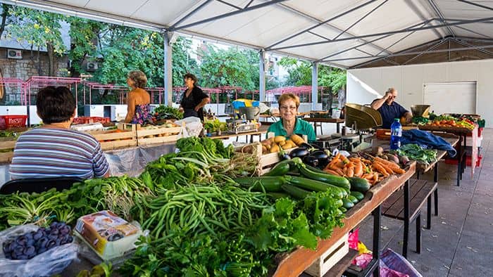 Lapad market Dubrovnik