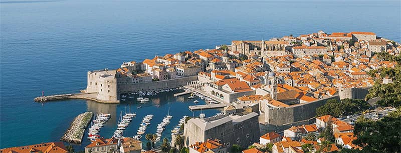 Dubrovnik Old Town arial view