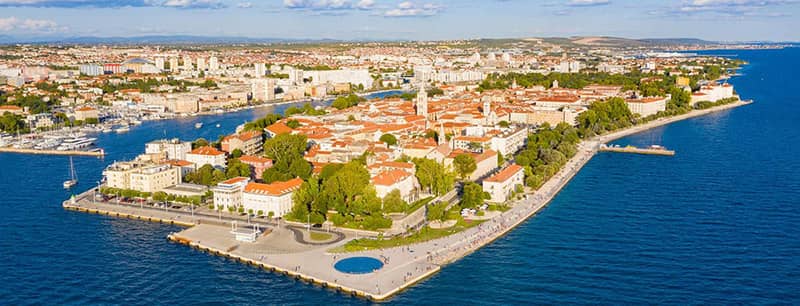 Zadar arial panorama