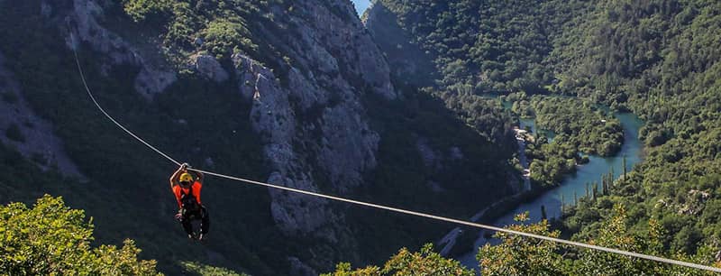 Zip-lining over the Stunning Cetina Canyon