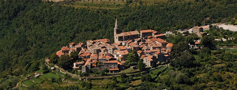 Grožnjan arial view