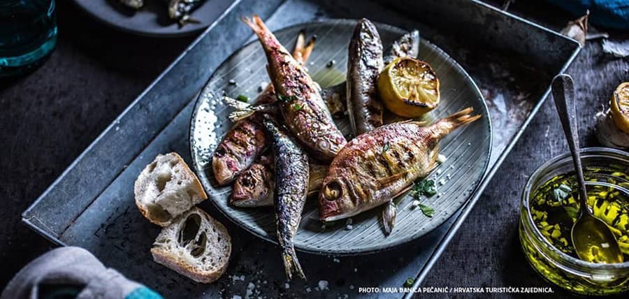 Fish dish. Photo credit Maja Danica Pečanić / Croatian Tourist Board