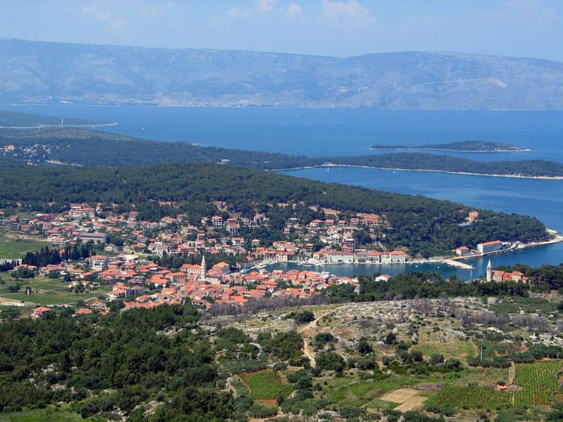 Panorama of Jelsa on Hvar Island