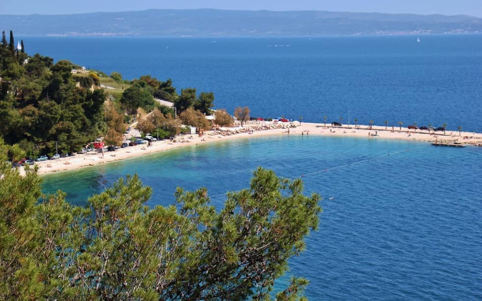 Panorama of Kašjuni beach in Split